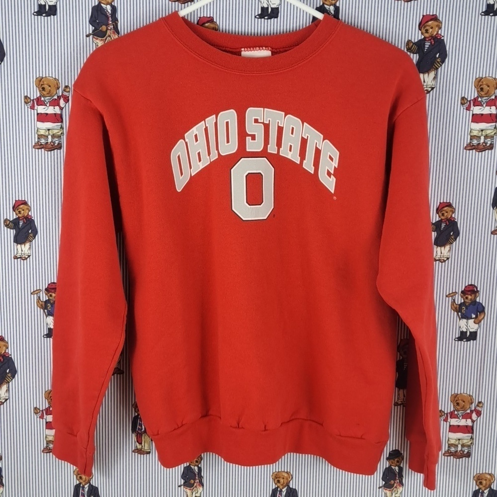 Ohio State University Vintage youth LG or Women's SM red pullover sweatshirt
